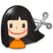 Person Getting Haircut - Light emoji on Samsung